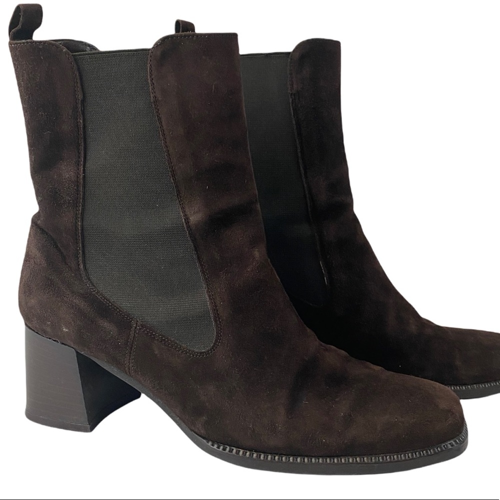 GAMA Brown Suede Chelsea Boots